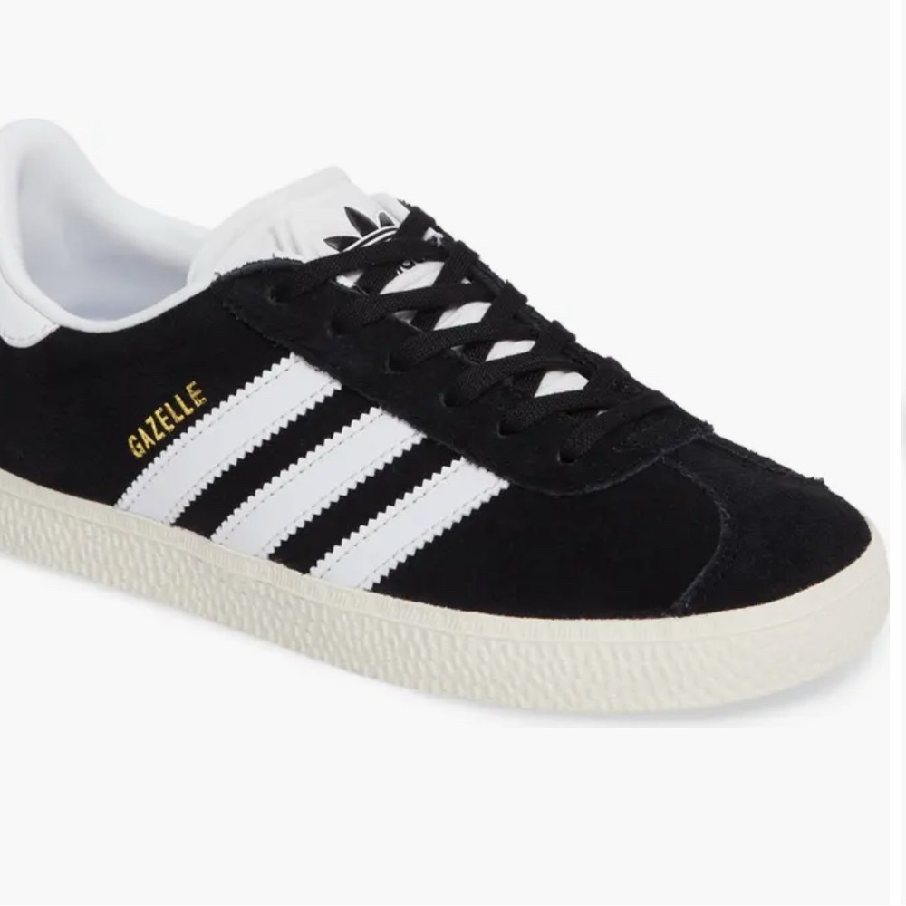 Adidas Gazelle Classic Black and White Shoes Mens 8.5 EUC